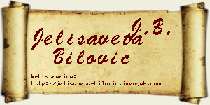 Jelisaveta Bilović vizit kartica